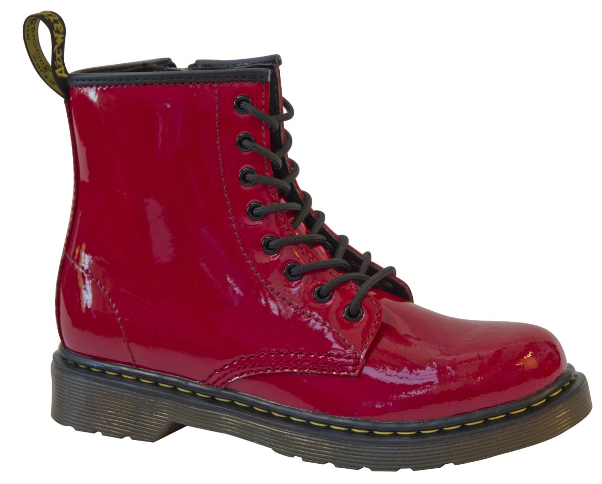 描述 : 15382602_CORE_JUNIORS_LACE_BOOT_RED_PATENT_LAMPER